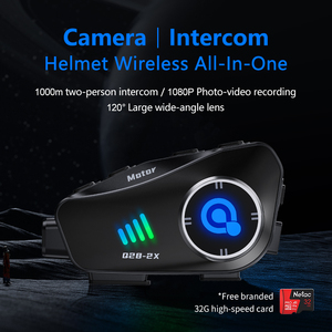 سماعة رأس Q28-2X للدراجة النارية بنظام اتصال داخلي مع خاصية تقليل الضوضاء وتسجيل مقاطع فيديو عالية الجودة 1080 بكسل مقاومة للماء - Product Image 5