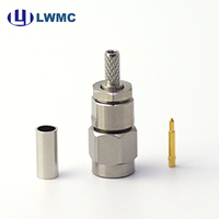 Conector RF LWMC SMA Macho para Cable RG316, Chapado en Oro, Pedido al por Mayor, hasta 12.4GHz, Cuerpo SUS303, PIN para Soldar
