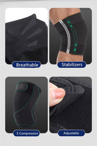Genouillères de fitness en néoprène réglables, stabilisateurs latéraux, soutien du <span class=keywords><strong>genou</strong></span>, stabilisateurs latéraux, protection de compression du <span class=keywords><strong>genou</strong></span> - Product Image 6