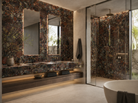 Dalle de marbre poli Rainbow Stone pour panneau mural TV, plan de toilette de salle de bain, comptoir de bar, contour de cheminée, plateau de table, rehausseur d'escalier