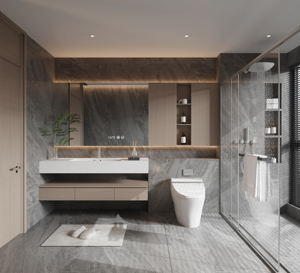 Mueble de Baño Moderno JINGSHUN con Espejo, Impermeable, Almacenamiento Personalizado, Diseño Gratuito <span class=keywords><strong>para</strong></span> Hoteles y Apartamentos, Duradero y Espacioso - Product Image 1