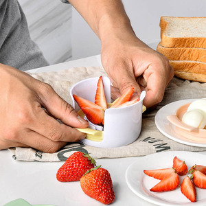 Accesorios de Cocina, Cortador de Fresas 3 <span class=keywords><strong>en</strong></span> 1, Cortador de Huevos, Apto para Lavavajillas y <span class=keywords><strong>Microondas</strong></span>, Portátil - Product Image 3