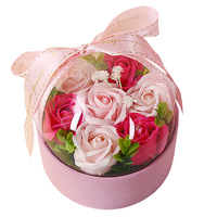Valentine Rose Anniversaire Mariage Atmosphère Savon Fleur Coffret Cadeau Présent avec Présentoir pour Noël Fête des Mères