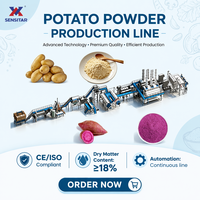 Ligne de production de poudre de pomme de terre entière 1800 kg/h, équipement de transformation de flocons de pomme de terre entièrement automatique pour usine