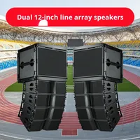 Système de sonorisation à large bande ultra-basse fréquence pour scènes extérieures et théâtres, deux enceintes de 12 pouces, ligne de baffles, sans garantie