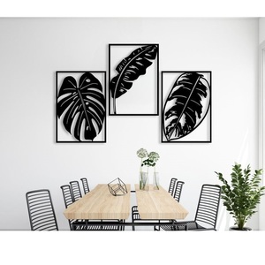 Décoration murale moderne/industrielle en acier/fer, style Vietnam, CNC, motifs floraux, art mural en métal - Product Image 3