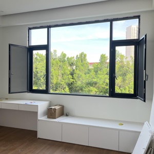 Ventanas Abatibles y Fijas de Alta Eficiencia Energética, Insonorizadas e Impermeables, con Marco de Aleación de Aluminio, Vidrio Templado y Malla de Acero Inoxidable para el Hogar - Product Image 1