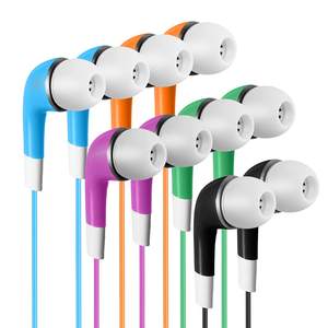 <span class=keywords><strong>Écouteur</strong></span>s filaires intra-auriculaires jetables colorés <span class=keywords><strong>avec</strong></span> <span class=keywords><strong>écouteur</strong></span>s de formation en usine à bas <span class=keywords><strong>prix</strong></span> d'interface de 3.5mm pour les utilisateurs de téléphones portables - Product Image 3