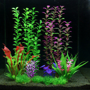 R7 Colorido Pecera <span class=keywords><strong>Artificial</strong></span> Decoraciones Acuario Paisaje Vividly Decor Plastic Plants Set Acuario Plantas - Product Image 6