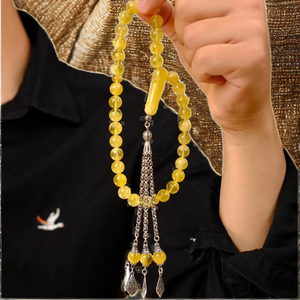 Glowin Fashion High Quality Handmade Resin Amber <b>Islamic</b> Prayer Beads Angel Eco-Friendly Muslim Tespih Tasbeeh Rosary Eid <b>Gifts</b> - Product Image 2