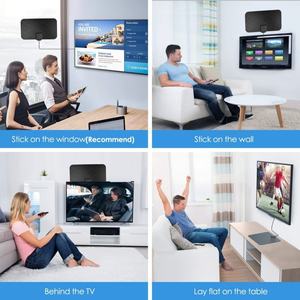 Antena Digital Interior para TV Inteligente QiYunTong con <span class=keywords><strong>Amplificador</strong></span> <span class=keywords><strong>de</strong></span> <span class=keywords><strong>Señal</strong></span> <span class=keywords><strong>de</strong></span> 25 DBi, 4K 1080P para UHF/VHF, Estilo Plano, HDTV, Plástico - Product Image 6