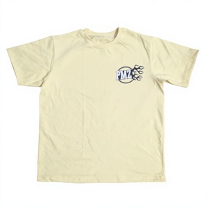 Wholesale Pure Cotton 240g Oversized Cartoon Print T-Shirt Street Slogan Streetwear Short Sleeve Crew Neck Casual <b>Tee</b> Men Women - Product Image 1