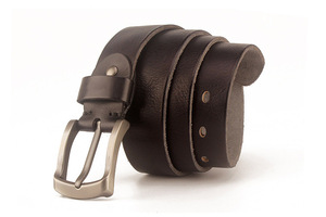 <span class=keywords><strong>Cintura</strong></span> da Uomo in Pelle Bovina di Prima Qualità, 38mm, Stile Vintage Lavato, Fatta a Mano, Classica per Jeans - Product Image 3