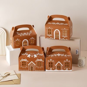 Caja de Pan de Jengibre con Temática Navideña, Caja de Dulces para el Día de San Valentín y Halloween, Caja de Pan Portátil - Product Image 3