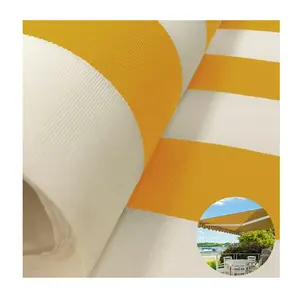户外家具帐篷面料用420D/450D黄白条纹涂层防水面料