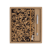 Journal d'affaires écologique avec logo personnalisé FOCUS Carnet de notes en liège pour marc de café durable Planificateur de cadeaux promotionnels