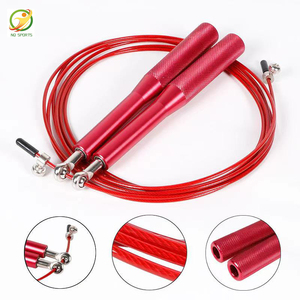 NQ SPORTS Cuerda de Saltar de Aluminio con Cable de Acero Ajustable de Nuevo Diseño para Deportes de Salto con Logotipo Personalizado, Cuerda de Saltar Metálica - Product Image 2