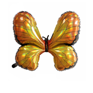 Globos de aluminio de mariposa mágicos, mariposa con alas doradas holográficas, decoración de fiesta, novedad - Product Image 1