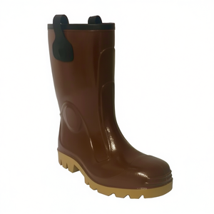 Bottes de sécurité Ttake en PVC marron, hauteur genou, taille 41, semelle en crêpe - Product Image 2