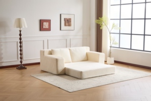 Sofá de Dos Plazas, Cómodo Sofá Cama con Asiento Profundo, Moderno Sofá Pequeño de Pana <span class=keywords><strong>para</strong></span> Sala de Estar o Dormitorio - Product Image 2