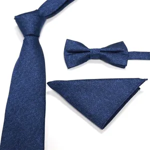 Grosir penjualan terlaris set dasi desain pengiriman cepat dasi dasi kupu-kupu pria dan saku persegi set untuk pesta pernikahan