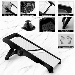 Mandoline à légumes manuelle tout-en-un de haute qualité 2026, trancheuse en acier inoxydable réglable - Product Image 5