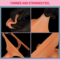 Dildos réalistes à haute élasticité, en silicone, avec sangle, pour couple lesbien.