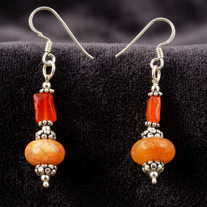 Pendientes de gota con cuentas de coral Art Palace, chapados en plata, estilo bohemio, regalo de joyería para mujer - Product Image 4