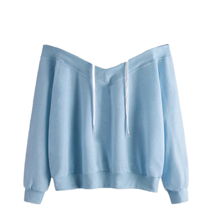 Women's Short Regular Fit Hooded Sweatshirt Pullover Contrast Color Eco-Friendly Breathable Polyester/Cotton Fabric Casual Style - Product Image 1