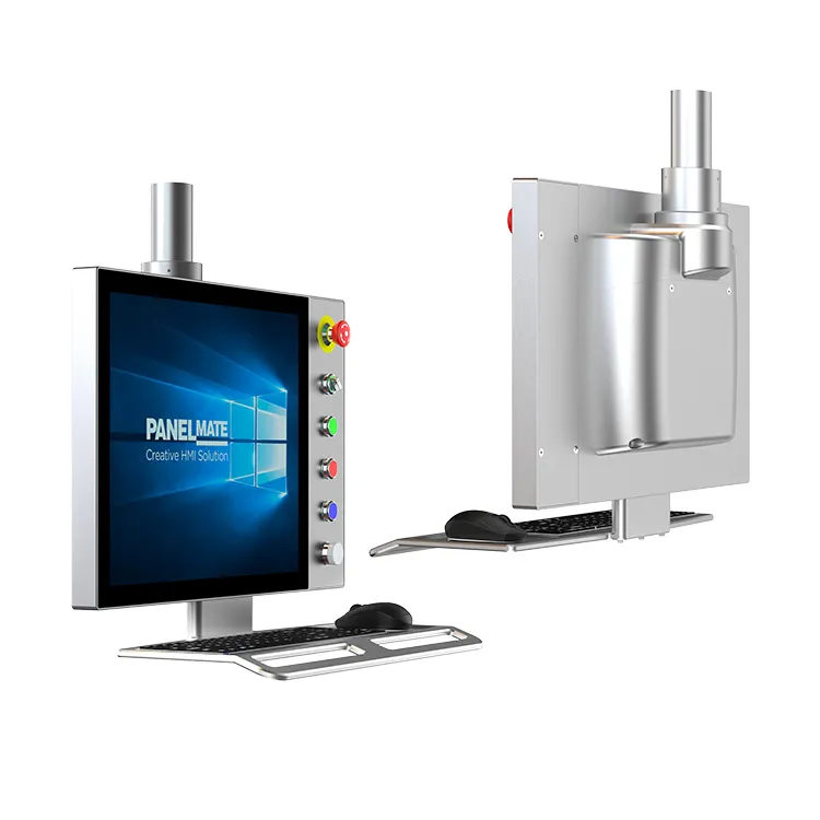 2023 Best selling Ethercat 15 "TFT LCD montado braço operacional Monitor HMI Braço Soluções de montagem Exibição industrial