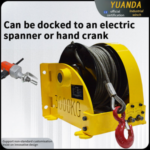 Cabrestantes manuales de cable metálico y con engranaje de tornillo sin fin compacto de 5T / 8T / 10T para entornos marinos, montañosos y de naturaleza salvaje - Product Image 4