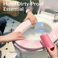 Rouleau de film protecteur jetable pour toilettes et baignoires, adhésif acrylique PE, écologique, haute résistance, OEM