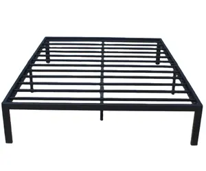 2022 new design metal double bed with wooden slats bed base