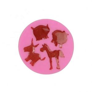 Hengya-Molde de silicona para chocolate con forma de cerdo, oveja, Donkey y caballos Molde de encaje de azúcar de silicona, cola de sirena <span class=keywords><strong>Fondant</strong></span> 3D - Product Image 4