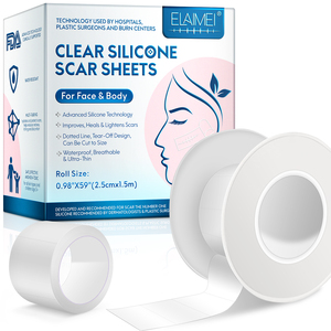 ELAIMEI Feuille de gel de silicone pour cicatrices, feuille de gel de silicone pour cicatrices hypertrophiques de brûlures chirurgicales du visage et du corps - Product Image 3
