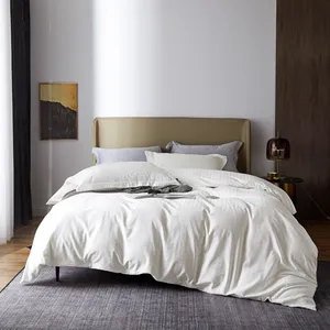 थोक सस्ते 100% कपास Jacquard होटल Duvet कवर बिस्तर सेट