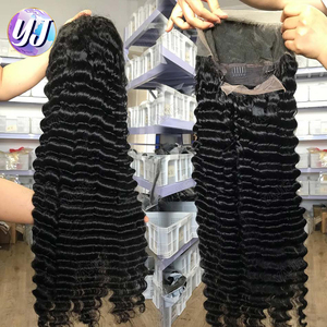 Pelucas de Cabello Humano 100% Natural Indio con Frente de Encaje Transparente 13x4, Cutícula Alineada, Onda Profunda, Pelucas Frontales de Encaje Completo HD Camboyanas - Product Image 3