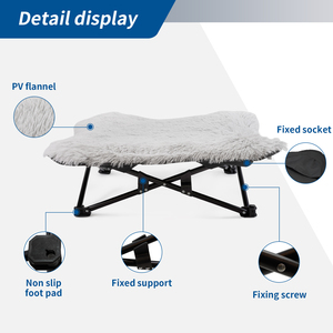 Erhöhtes Hunde bett zusammen klappbares PV-Wildleder-Hunde bett im Innen-und Außenbereich Haustier camping kleines oder großes Hunde liftbett - Product Image 3