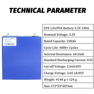 도매 3.2V 230Ah <span class=keywords><strong>Lifepo4</strong></span> 충전식 EVE A등급 배터리, DIY 가정용 에너지 저장 <span class=keywords><strong>Lifepo4</strong></span> 배터리 팩용 - Product Image 4