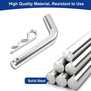 Clip de fixation robuste pour attelage de <span class=keywords><strong>remorque</strong></span>, tête rainurée, diamètre 5/8 pouces, compatible avec les récepteurs de 2-1/2 et 3 pouces (lot de 2) - Product Image 4