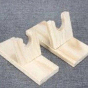 Hot Melt Gun Holder Wooden Base Portable Tool <b>Stand</b> Natural Wood Color - Product Image 1
