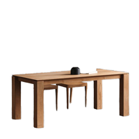 Table de salle à manger moderne et classique en bois massif avec sièges Nouvelle table de cuisine rectangulaire de style traditionnel pour la salle à manger