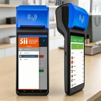 F1-55 Sistema de Datos Android con Escáner de Código de Barras Todo en Uno, Dispositivo Portátil con Pantalla Táctil de 5.5 Pulgadas, BT de 64 Bits, Máquina POS