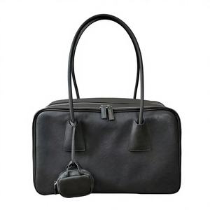 กระเป๋าถือหนังแท้สำหรับผู้หญิงแฟชั่นลำลองคุณภาพสูงหนังวัวกระเป๋าบอสตันความจุขนาดใหญ่กระเป๋าสะพายสตรี - Product Image 1