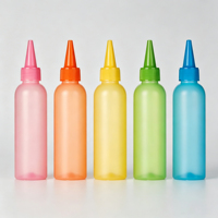Bouteille de colle à embout pointu personnalisable avec logo, 30ml, 40ml, 50ml, en PE, avec bouchon à embout, flacons applicateurs vides pour peinture au sable