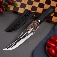 Couteau à désosser flexible professionnel avec étui pour la cuisine et le camping