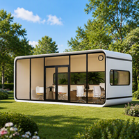Module de bureau modulaire préfabriqué clé en main en forme de capsule spatiale à aménagement personnalisé
