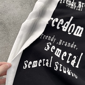 Pantalon de jogging de luxe 100 % coton pour homme, taille haute, coupe large, imprimé personnalisé, style streetwear, empilé, oversize, baggy - Product Image 4