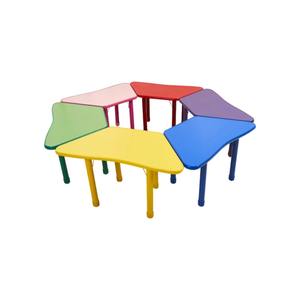 Juegos de mesa ignífugos ajustables listos para la escuela, muebles educativos para la escuela, mesa de estudio colorida para niños - Product Image 2