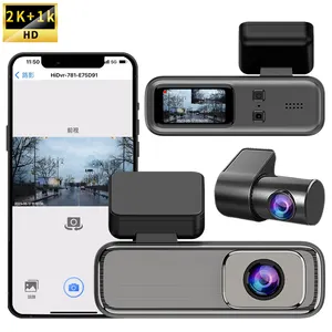 Lái xe ghi âm độ nét cao ghi âm kép Dash Cam 2K + 1K đậu xe giám sát Wifi ghi